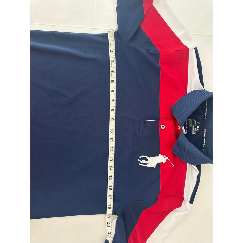 Polo Ralph Lauren Boys XL (18-20) Performance Color-Blocked Big Pony Polo - Picture 5 of 7